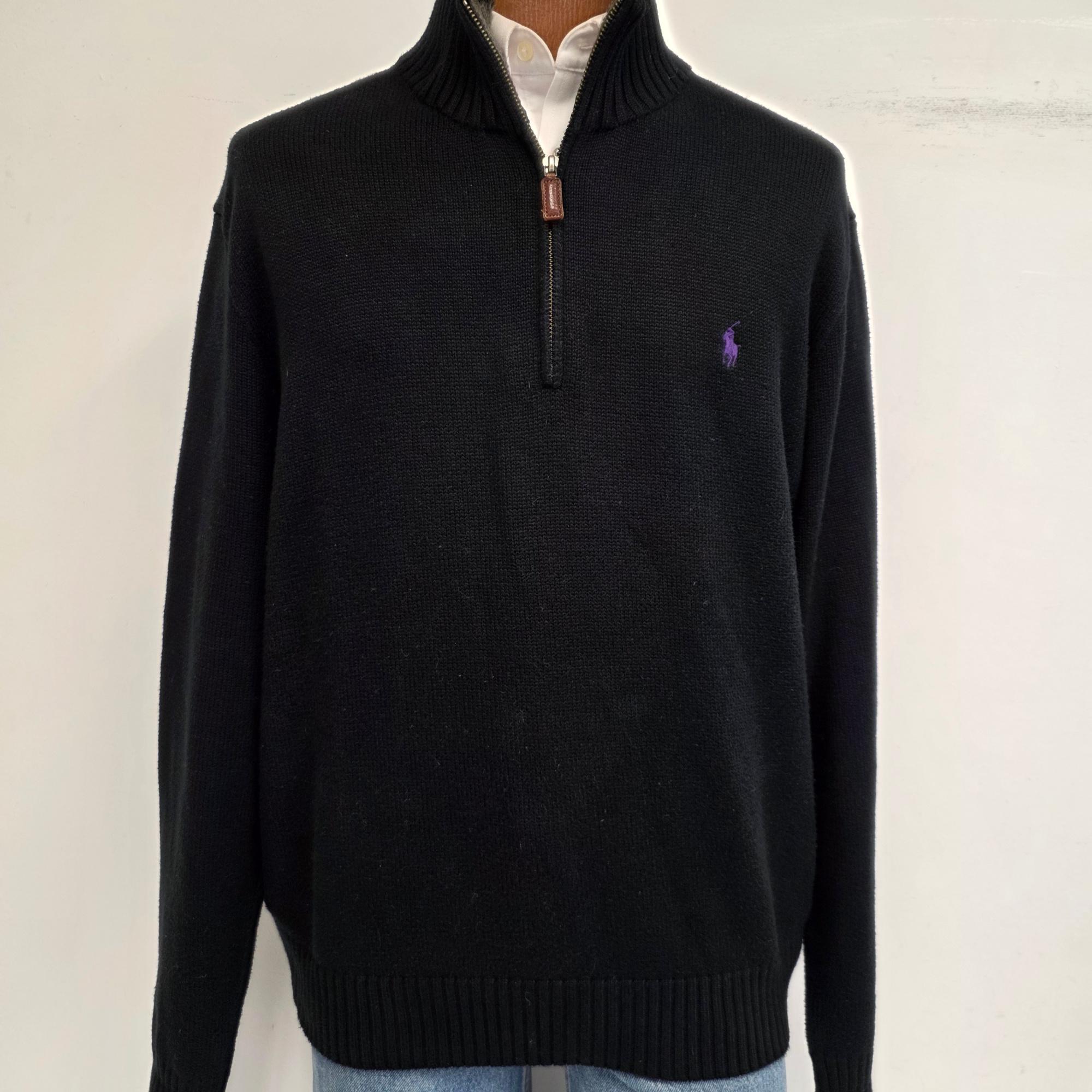 90s Ralph Lauren black cotton sweater 肉厚 90s RALPH LAUREN cotton sweater 肉厚 ニット - メルカリ