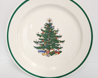 ヴィンテージ 1970 年代 Plummer Ltd 14 インチ ラウンド クリスマス ツリー プラッター - トレイ