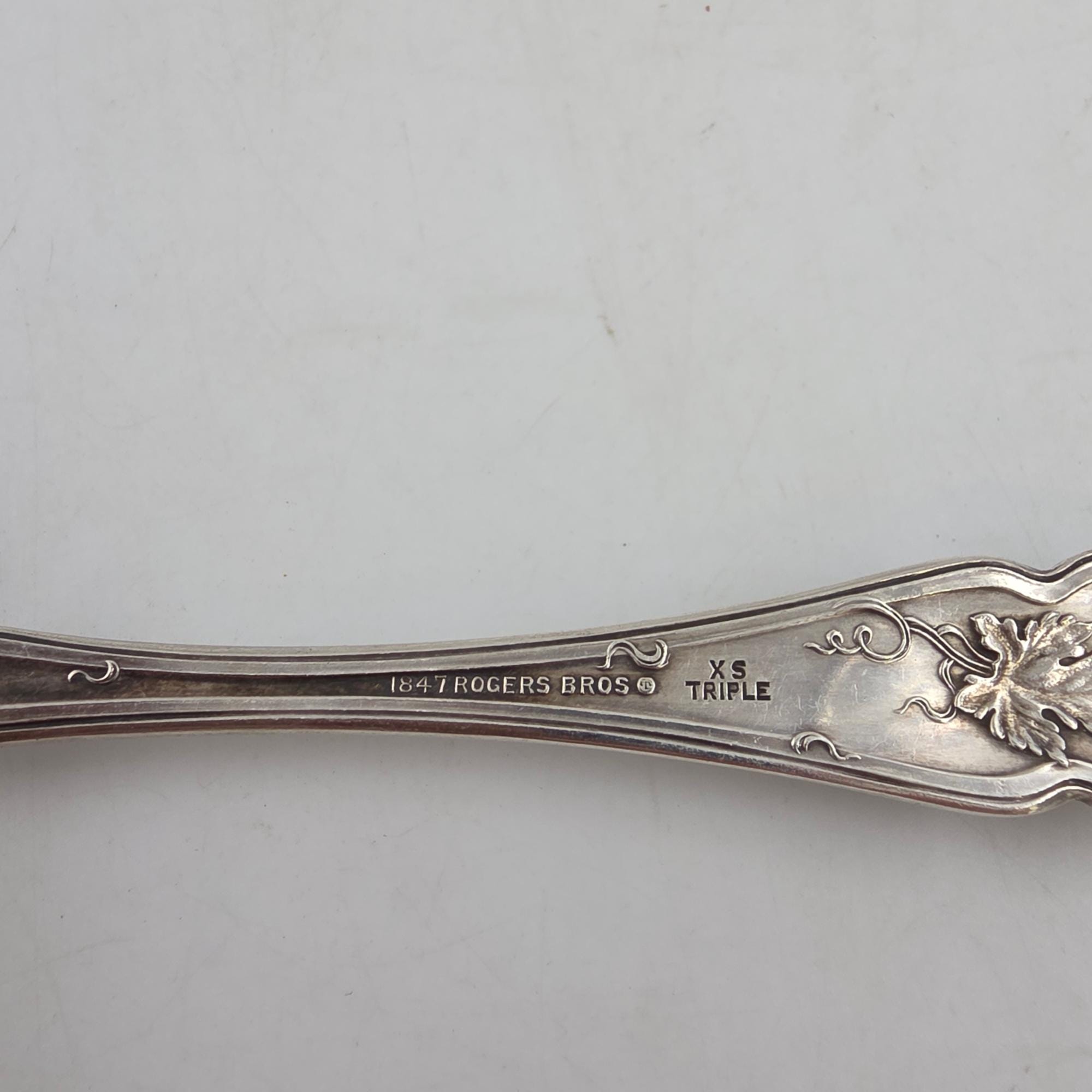 Vintage 1847 Rogers Brothers Decorated With Grapes Cold Meat Fork