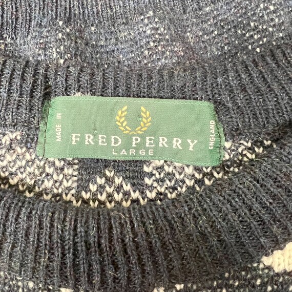 Vintage 1970's Fred Perry Navy Blue and White Sno… - image 6