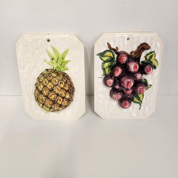 Ceramic Fruit Wall Plaques Etsy Canada