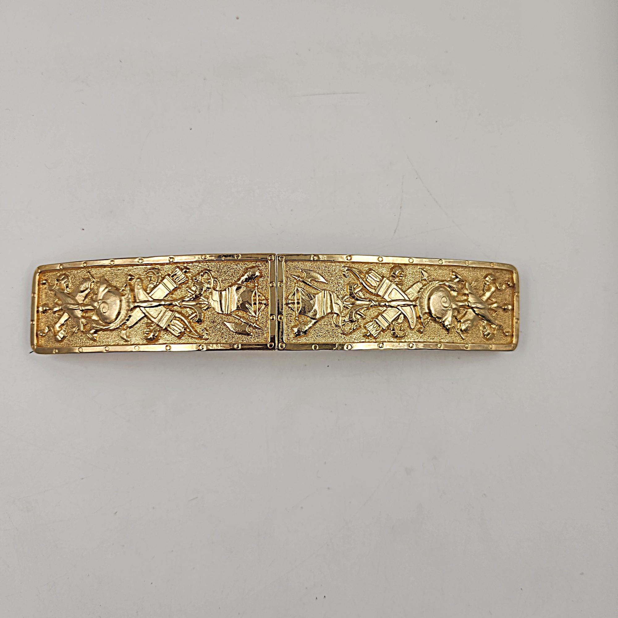 ACCESSOCRAFT Womans Gold Tone/Silver Floral Belt Buckle Vintage *BUCKLE ONLY Art Nouveau Floral Silver Belt Buckle main image 4