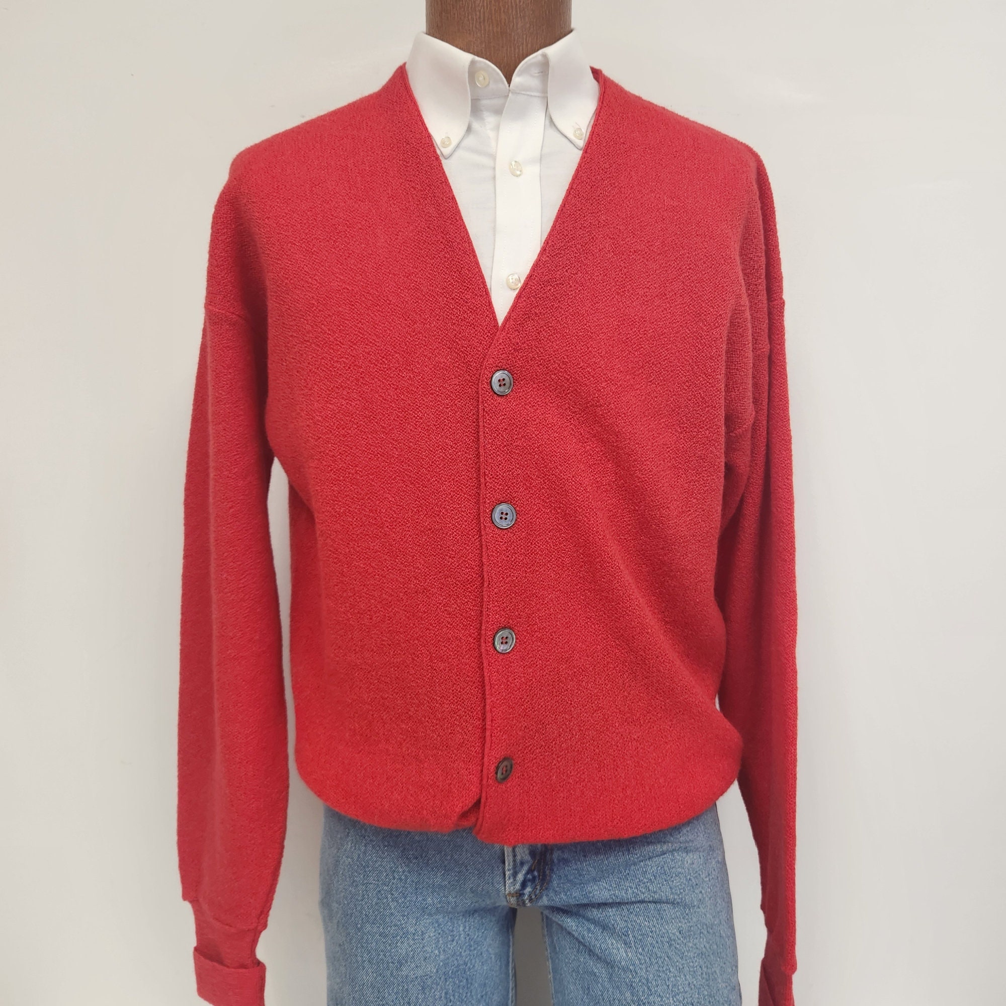 Vintage 1970's Men's Large Red Lord Jeff Alpaca Kid Mohair Vintage 1970's Men's Large Red Lord Jeff Alpaca Kid Mohair