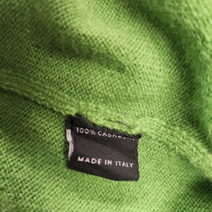 Vintage 1990's Men's Manrico Kelly Green Large 100% Cashmere 1/4 Zip Sweater AS IS image 6