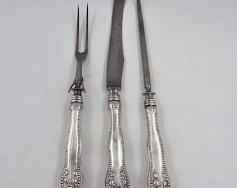Set di posate da intaglio Vintage Empire Silver Company La France Rose da 3 pezzi