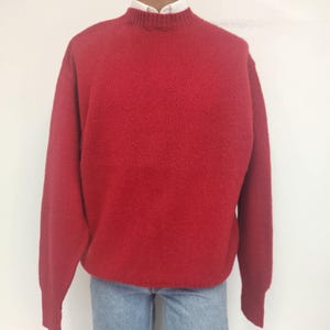Vintage Men&#39;s Large Pendleton 100% Pure Virgin Wool Red Crewneck Sweater - AS IS