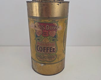 Vintage Jacksonville Illinois gebrande koffieblik - Schrag-Cully Coffee Company