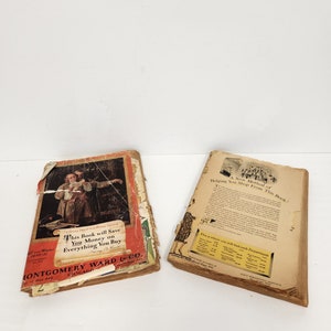 Vintage 1930&#39;s Pair of Fall and Winter Montgomery Wards Catalogs - 1930 - 1931 and Unknown Year