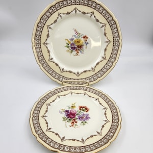 Vintage 1970&#39;s Royal Doulton The Goodwood Salad and Dinner Plate - Set of 2 - 4 Sets Available