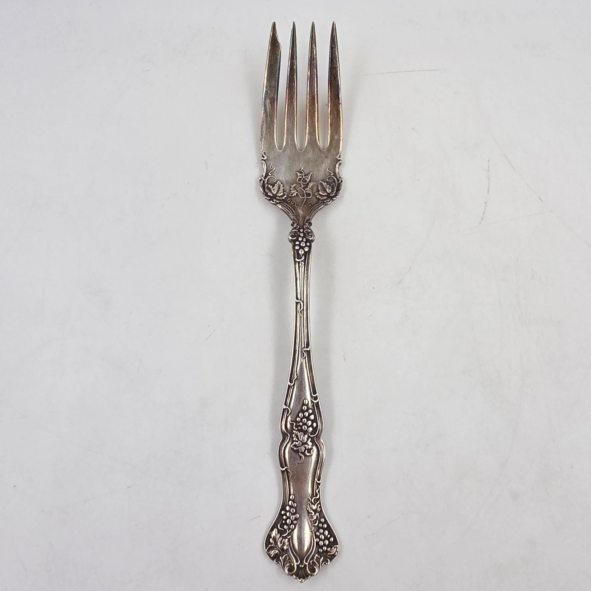 Vintage 1847 Rogers Brothers Decorated With Grapes Cold Meat Fork
