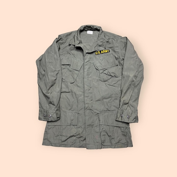 Vintage US Army Jungle Fatigue Poplin Military Jacket Vietnam