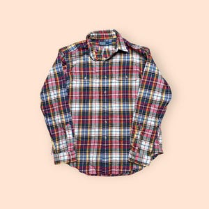 Polo Ralph Lauren Button Up Shirt Men’s XL Tartan Plaid Vtg 2000s Y2K