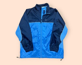 Vintage Nike Y2K Windbreaker Zip Up Jacket Men’s Large Blue Vtg 2000s