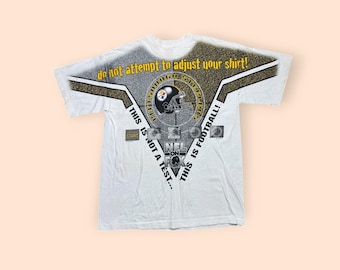 Camiseta vintage de los Pittsburgh Steelers de los años 90, NFL On Fox, talla XL.