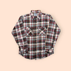 Vintage 1980s Five Brother Heavy Flannel Shirt Men’s Large Vtg Union USA Made