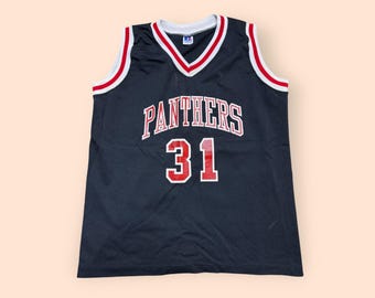 Camiseta de baloncesto femenina vintage de los Upper St. Clair Panthers de la década de 1980, Russell Athletic