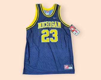 Michigan Wolverines Vintage 90s Nike Warm up Basketball Jersey