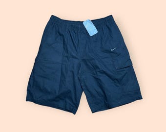 Vintage Nike Y2K Deadstock Cargo Shorts Men’s Large Black Vtg 2000s