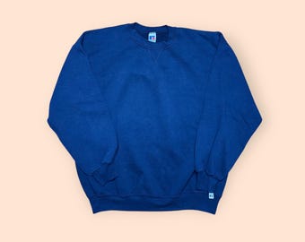 Vintage Russell Athletic 1990s Crewneck Sweatshirt Men’s 2XL Blue Vtg 90s
