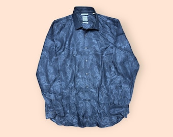 Robert Graham Shirt Blue/Gray Paisley  Men’s Large Preowned