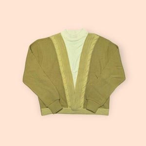 トップス 50s 60s virgin orlon acrylic cardigan Vintage 50s 60s Rugby Orlon Acrylic Full Zip Cardigan