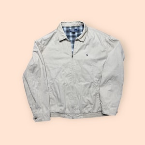 Vintage Polo Ralph Lauren 1990s Harrington Jacket Tan Men’s XL Vtg 90s