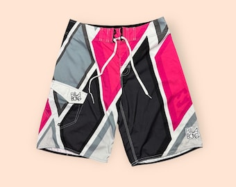 Vintage Billabong Y2K Board Shorts Men’s Size 32 Black & Pink Vtg 2000s Surf Vtg