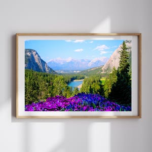 Digitale fotografie-afdrukken van Canadese Rockies, prachtige muurkunst, natuurdecor, berglandschapskunst