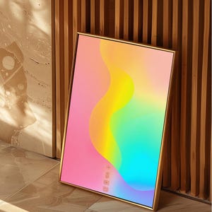 Aura Poster, Spiritual Art, Poster, Abstract Wall Art, Positive Energy Art, Zen Decor,Digital Art Print,Spiritual Balance, Meditation Poster