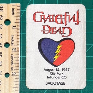 Unused Grateful Dead Backstage Pass - 1987