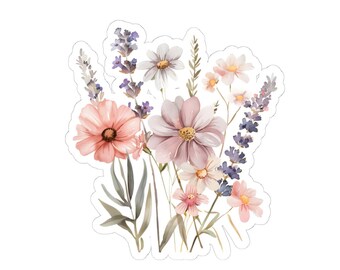 Wildflower Sticker, Wildflower Boho Sticker, Wildflower Gifts Her, Wildflower Mom Gifts, Wildflower Gift Women, Dried Flower Lover Gift
