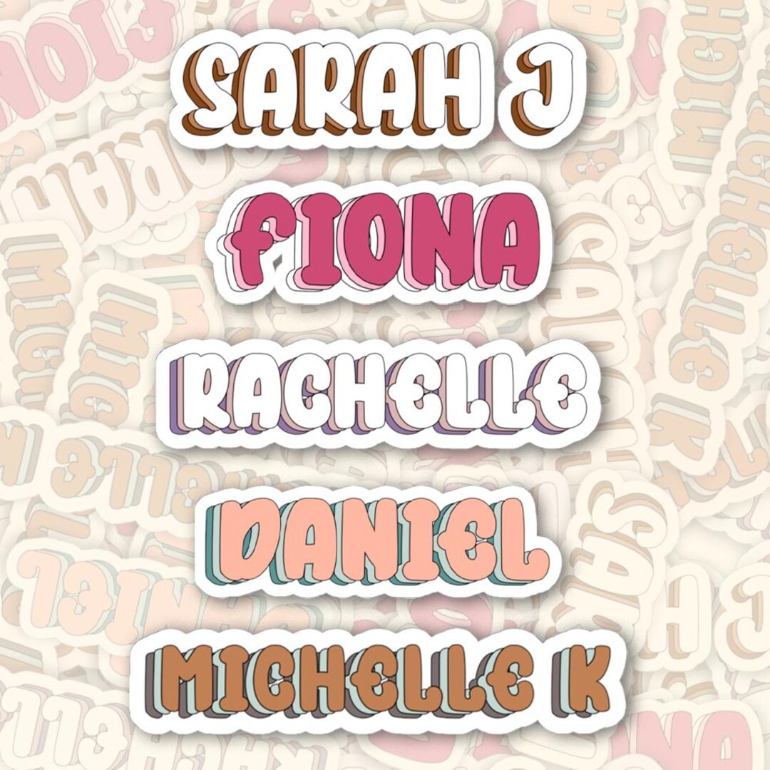 Waterproof Name Decal - Personalized Vinyl Sticker - NAME STICKER ...