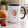 Personalized Baby Face Mug for New Dad, Custom Photo Mug, First Fathers Day Gift from Baby, Dad Gift, Best Dad