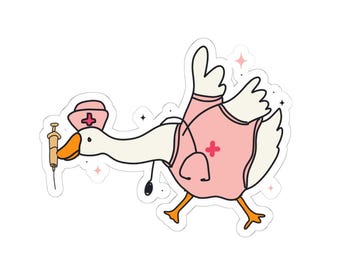 Nurse Goose Sticker, Funny Goose Sticker, Chaos Coordinator, Water Bottle Sticker, Sticker Gifts