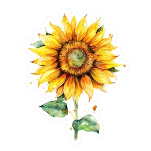 Sunflower Sticker | Vinyl Sticker, Laptop, Phone case, Notebook, Kindle