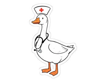 Funny Nurse Goose Sticker, Vinyl Laptop Sticker, Chaos Coordinator, Water Bottle Sticker