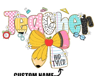 Pegatinas personalizadas con el nombre del profesor, pegatinas personalizadas, pegatinas de vinilo para portátil, regalos personalizados, pegatinas para botella de agua