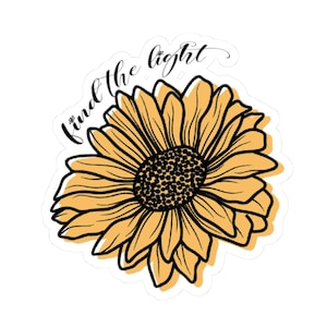 Find The Light Sunflower Sticker | Vinyl Sticker, Laptop, Phone case, Notebook, Kindle