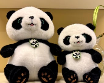 手作りのリアルなパンダのぬいぐるみ：コレクター向けのフェイクファー