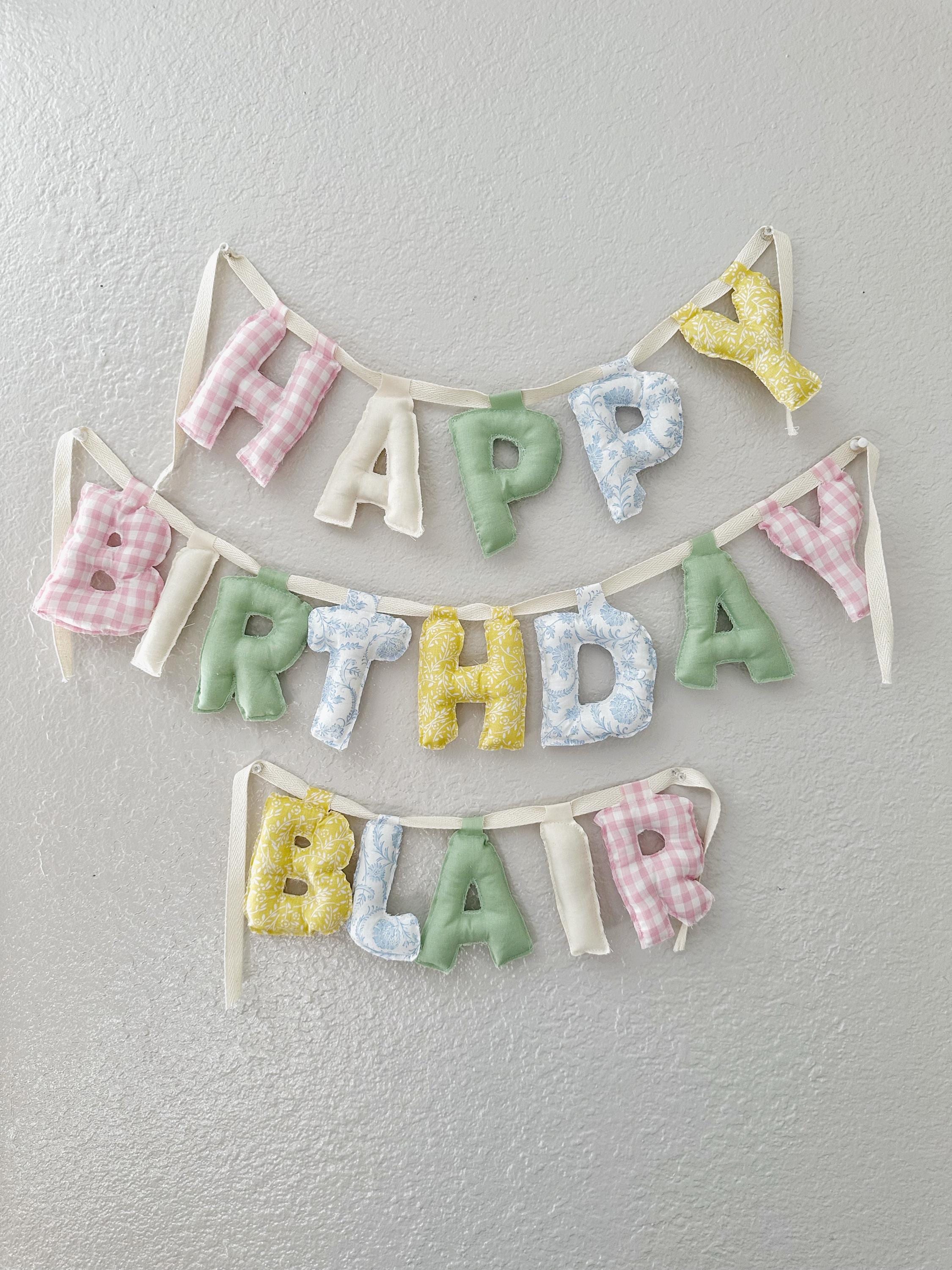 custom fabric birthday banners