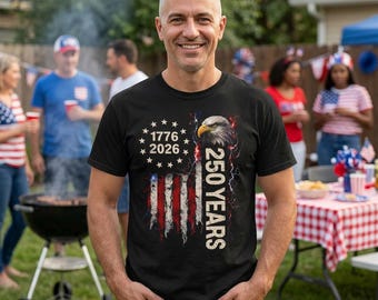 250 Years American Flag Eagle T-shirt | 1776-2026 Bicentennial Tee, 4th of July