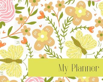 Printable Teacher Planner, Weekly Planner Printable, Colorful Planner, Simple Planner, Undated Digital Planner School, Downloadable Planner