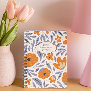 Floral Spiral Notebook, Spiral Bound Journal, A5 Spiral Notebook, Cute Spiral Notebook, Botanical Notebook, Floral Journal Cover, Anti Maga