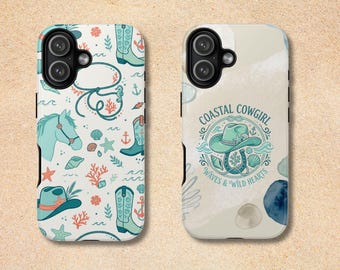Coastal Cowgirl Summer Phone Case, Beach Cellphone Cover