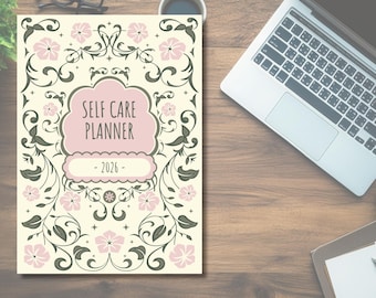 Self Care Planner Digital Download, Editable Wellness Journal, Printable Tracker for Women, Glow Up, Instant Download