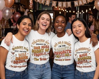 Bachelorette Party, Custom Bach T-Shirts, Bridesmaid Group Tee, Bride Squad T-shirt, 8 Designs for Bridal Party