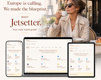 Ultimate Travel Planner Digital Download, European Travel Itinerary Template, Solo Female Trip Budget Guide, Web APP, PDF Printable
