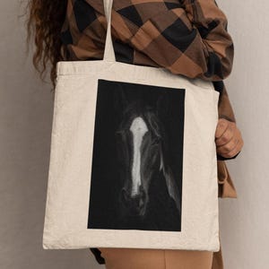 Schicke Pferdetasche, Pferdemädchen Geschenk, Pferdeliebhaber Geschenk, Pferdeshow Tasche, Reitergeschenk, Reitertasche, süße Pferdetasche, wiederverwendbare Tasche