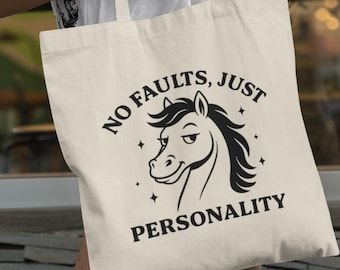 Stoffbeutel mit Pferd: Reiter Geschenk, 100% Baumwolle