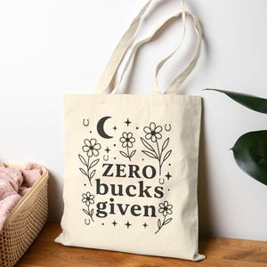 Funny Horse Tote Bag: Zero Bucks Given, Celestial Barn Bag